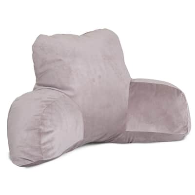 Majestic Home Goods Faux Suede Reading Bed Pillow 33 X 6 X 18
