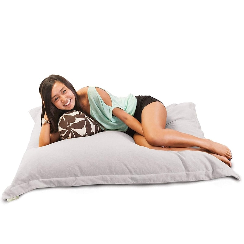 Majestic Home Goods Wales Oversized Floor Plush Pillow 54 in L x 44 in W x 12 in H - Magnolia