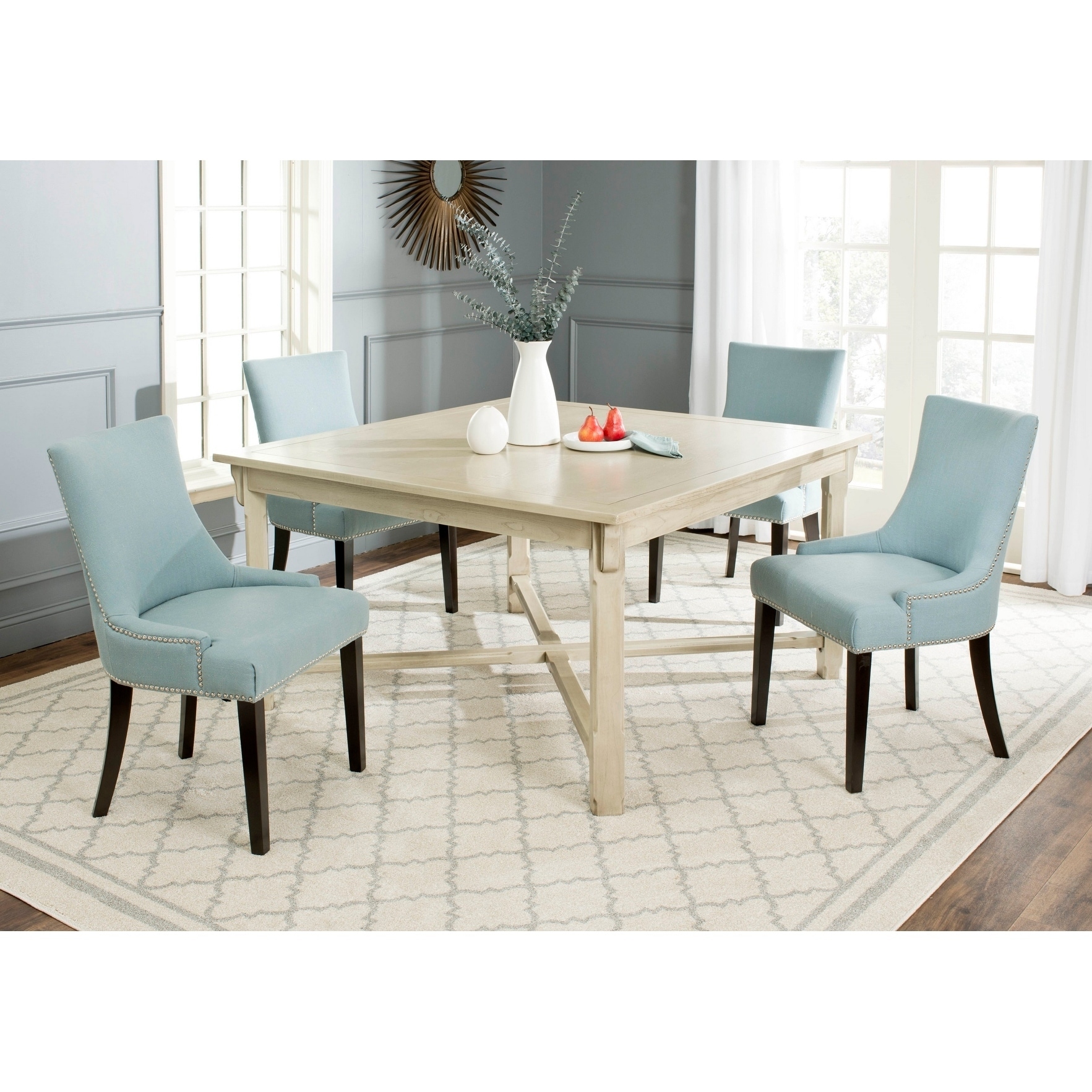 Safavieh Bleeker White Washed Dining Table 0 Overstock 9551972