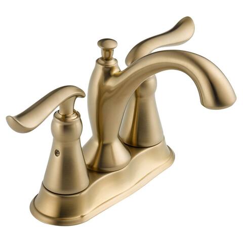 Delta Two Handle Centerset Lavatory Faucet - Metal Pop-Up in Champagne Bronze