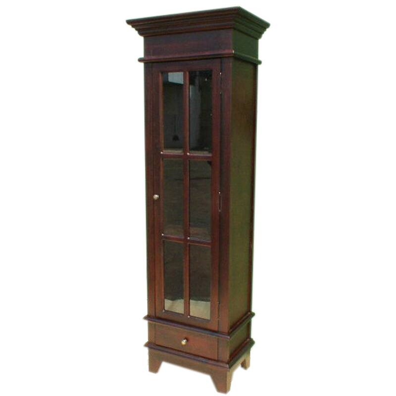 Handmade D-Art Shelton Curio Cabinet (Indonesia) - Dark Brown