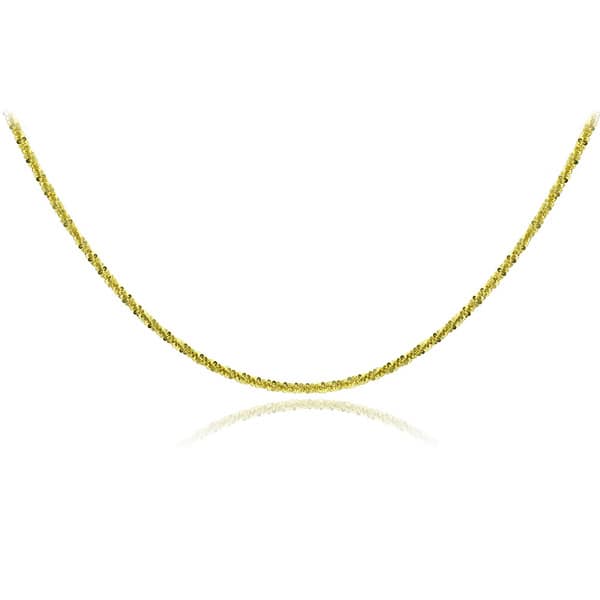 Mondevio 14k Yellow Gold 1 6mm Diamond Cut Rope Chain Necklace On Sale Overstock 9552096