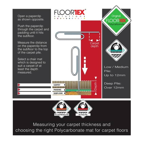 Shop Cleartex Lipped Polycarbonate Chairmat For Thick Carpet