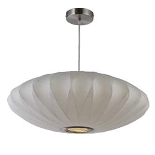 22 in White 1-Light Oval Pendant