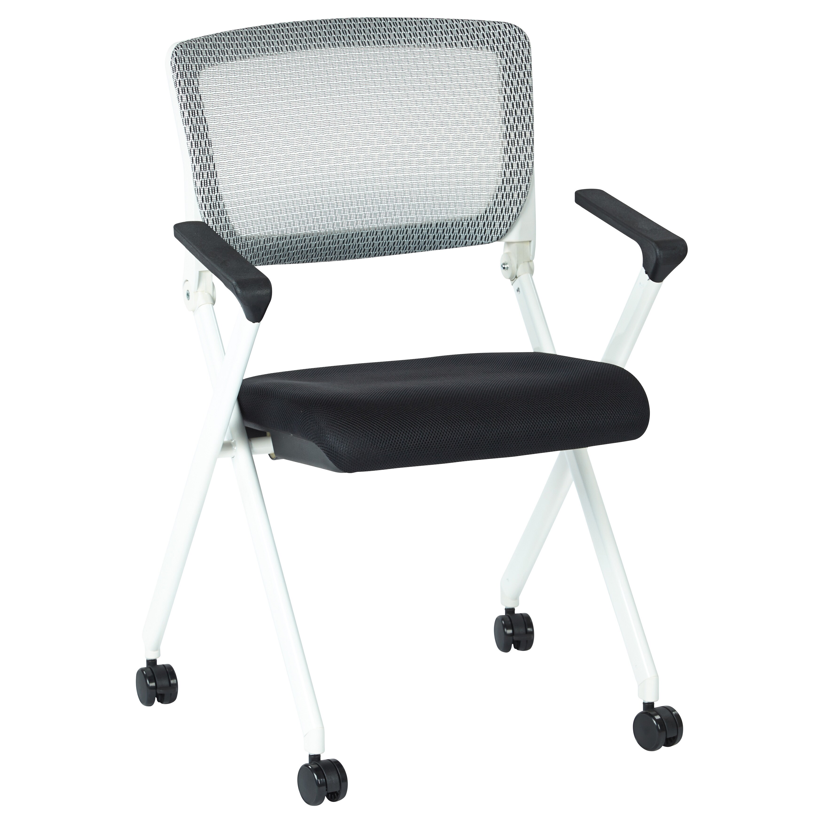 folding chair with mesh seat and back