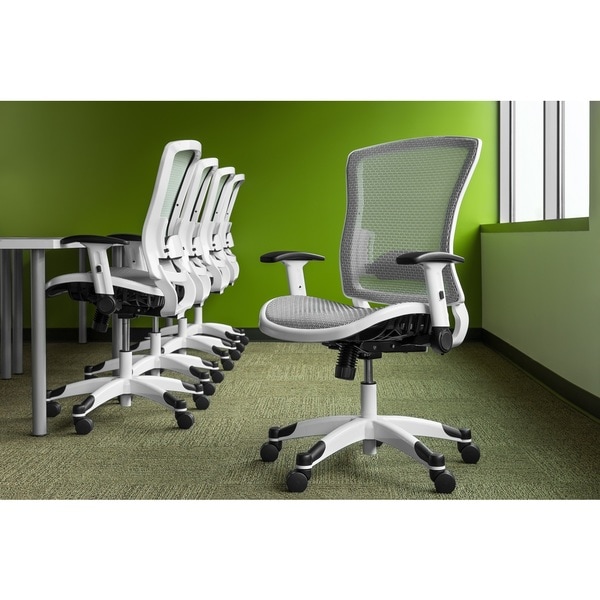 Padded white office online chair