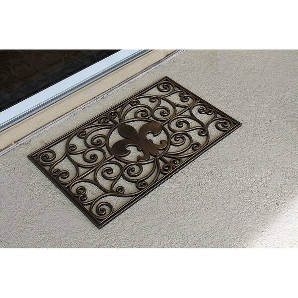 Shop First Impression Rubber Grill Fleur De Lis Doormat 18 X 30