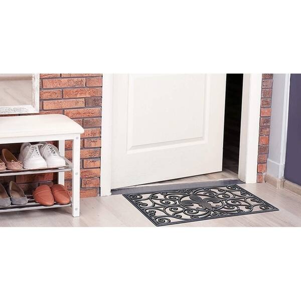 Shop First Impression Rubber Grill Fleur De Lis Doormat 18 X 30