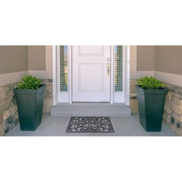 Shop First Impression Rubber Grill Fleur De Lis Doormat 18 X 30
