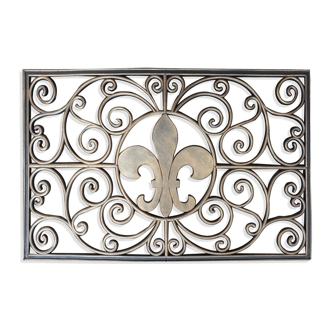 Shop First Impression Rubber Grill Fleur De Lis Doormat 18 X 30
