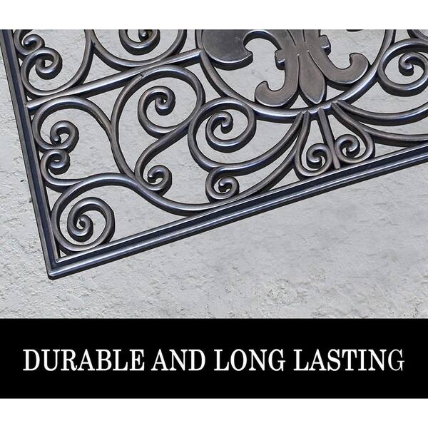 Shop First Impression Rubber Grill Fleur De Lis Doormat 18 X 30