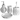 Creative Scents Vintage White Bathroom Accessories Set of 4