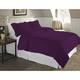 Pointehaven 200 GSM Superior Flannel Solid Color Duvet Cover Set - Plum - Full/Full - Queen - 3 Piece