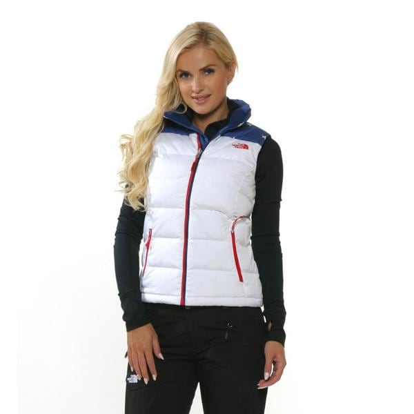 womens black north face gilet