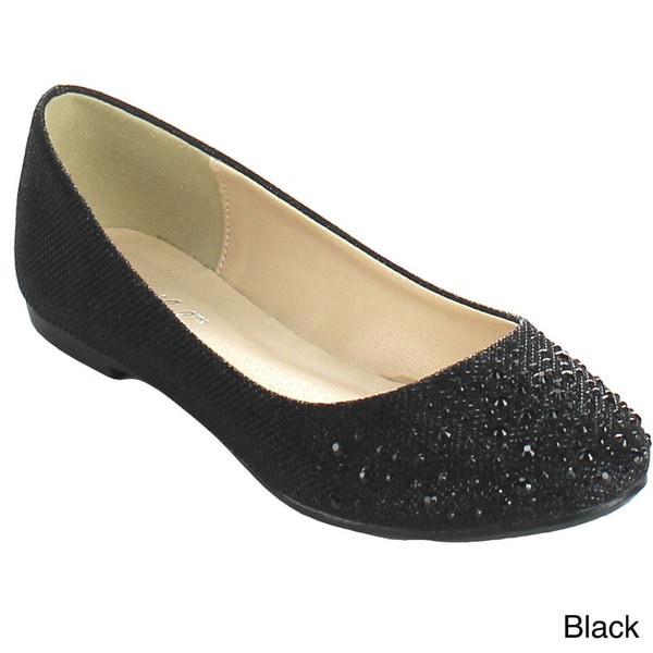 Bonnibel Great 5 Womens Sparkling Glitter Slip on Ballet Flats