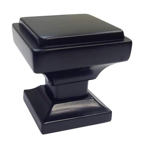 Southern Hills Square Black Cabinet Knob (Pack of 10)