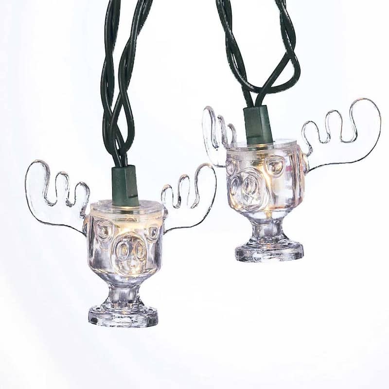 Kurt Adler UL 10-Light National Lampoon Christmas Vacation Wally World Moose Mug Light Set