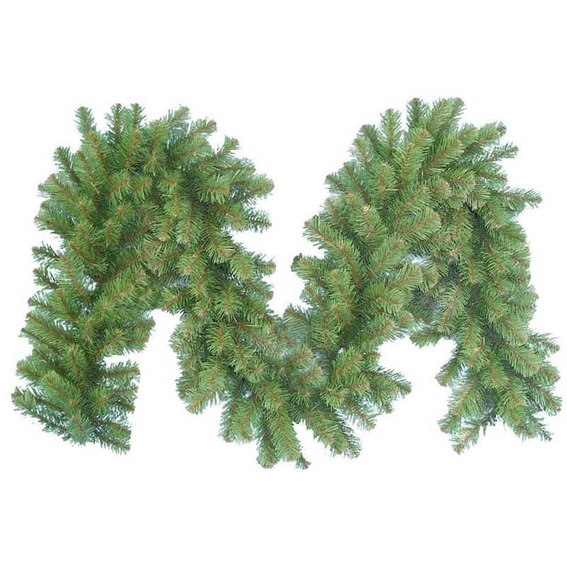 Kurt Adler 9-Foot Un-Lit Vanderbilt Garland - Green