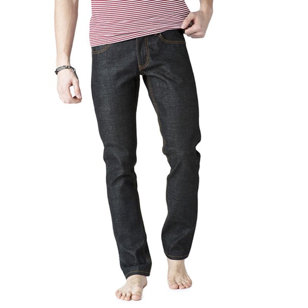 ... Living High Thinking Jeans Men's 'Friday's' Dark Indigo Splatter Jeans