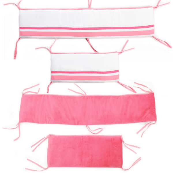 Shop Simplicity Hot Pink 4 Piece Crib Bedding Set Overstock