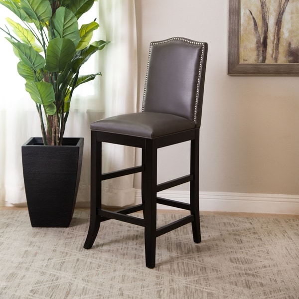 Leather Bar Stools With Nailhead Trim Photos