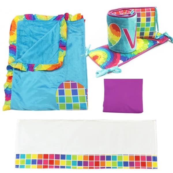 S Terrific Tie Dye 4 Piece Crib Bedding Set Tie Dye 4 Piece Crib Bedding Set