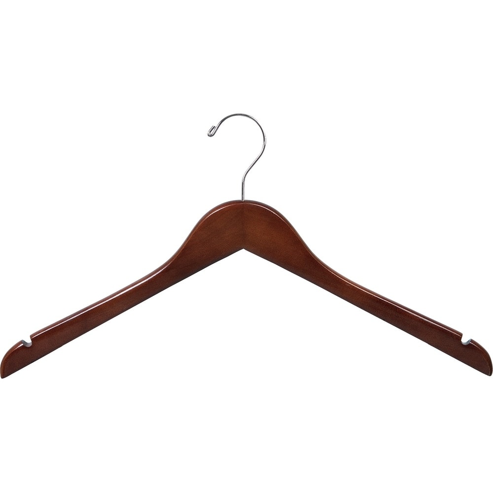 Wooden Walnut Finish Clothes Hanger
