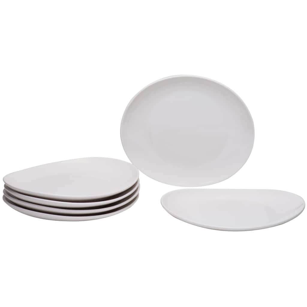 Red Vanilla Butterfly Salad Plate Set of 6