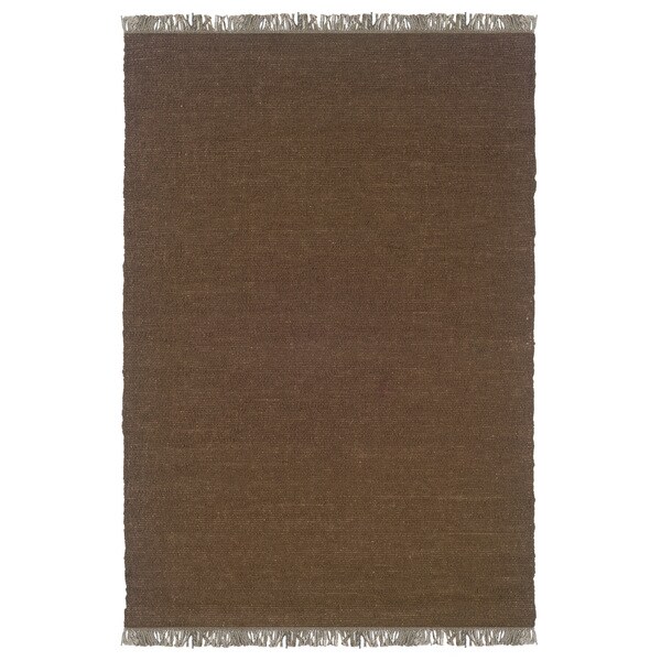 Linon Verginia Berber Cocoa Area Rug - 7'1 x 10'4