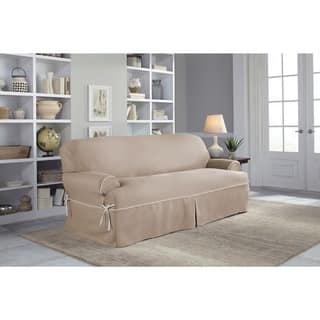Canvas Loveseat Covers Slipcovers Online At Tailor Fit Twill Relaxed T Cushion Sofa Slipcover