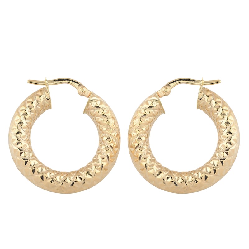 Fremada 10k Yellow Gold Hoop Earrings