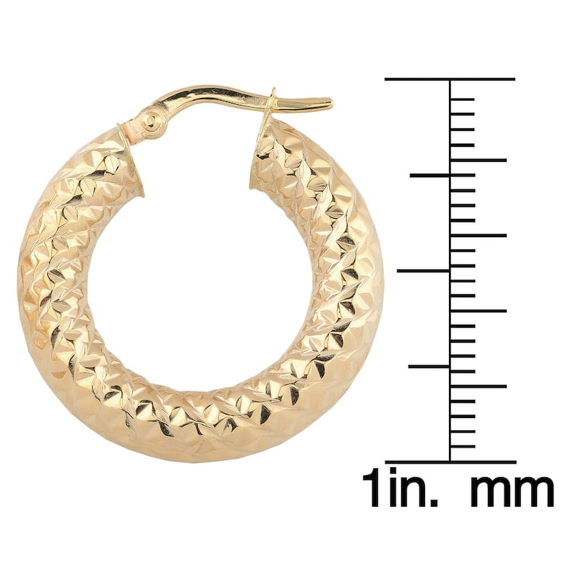 Fremada 10k Yellow Gold Hoop Earrings