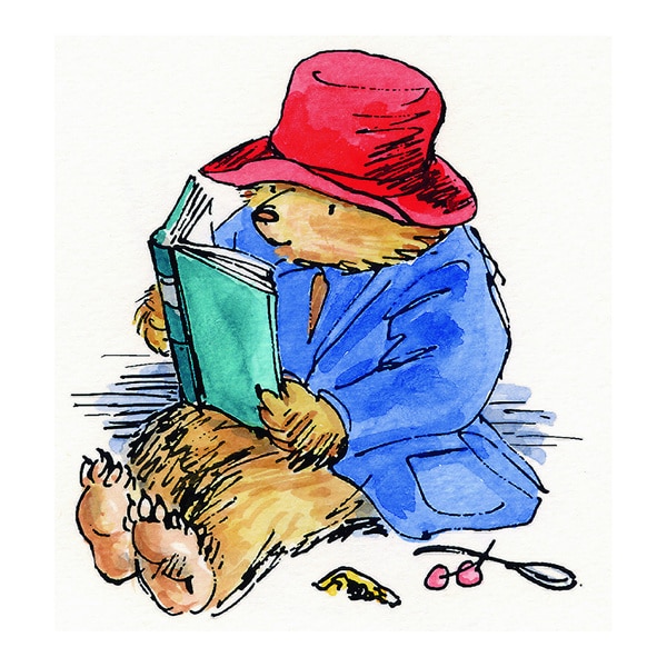 Peggy Fortnum 'Paddington Bear Reading is Fun' Canvas Art - Multi-color