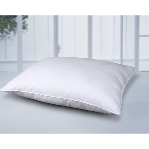 Cottonloft Self-Cooling Multi Position Feather Core and Cotton Filled Soft Bed Pillow with Cotton Cover - White