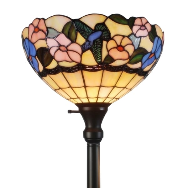 Tiffany-style Floral Design Tochiere Floor Lamp
