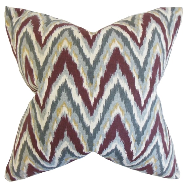 Matisse Zigzag Mineral Down and Feather Filled 18 inch Throw Pillow