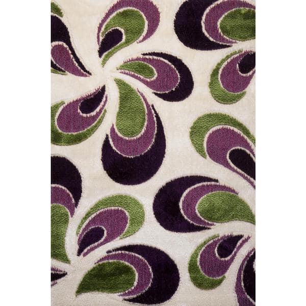 Green And Purple Floral Turkish Area Rug Overstock 9556878