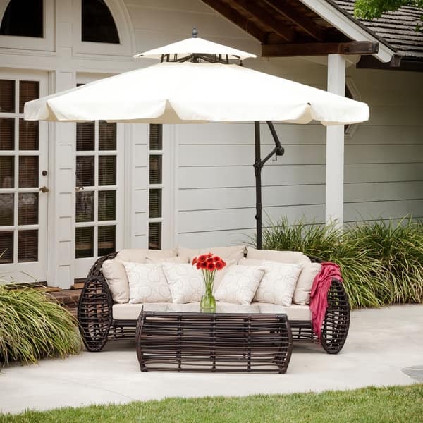 slide 1 of 22, Outdoor Baja Banana Canopy Umbrella by Christopher Knight Home, Base Included