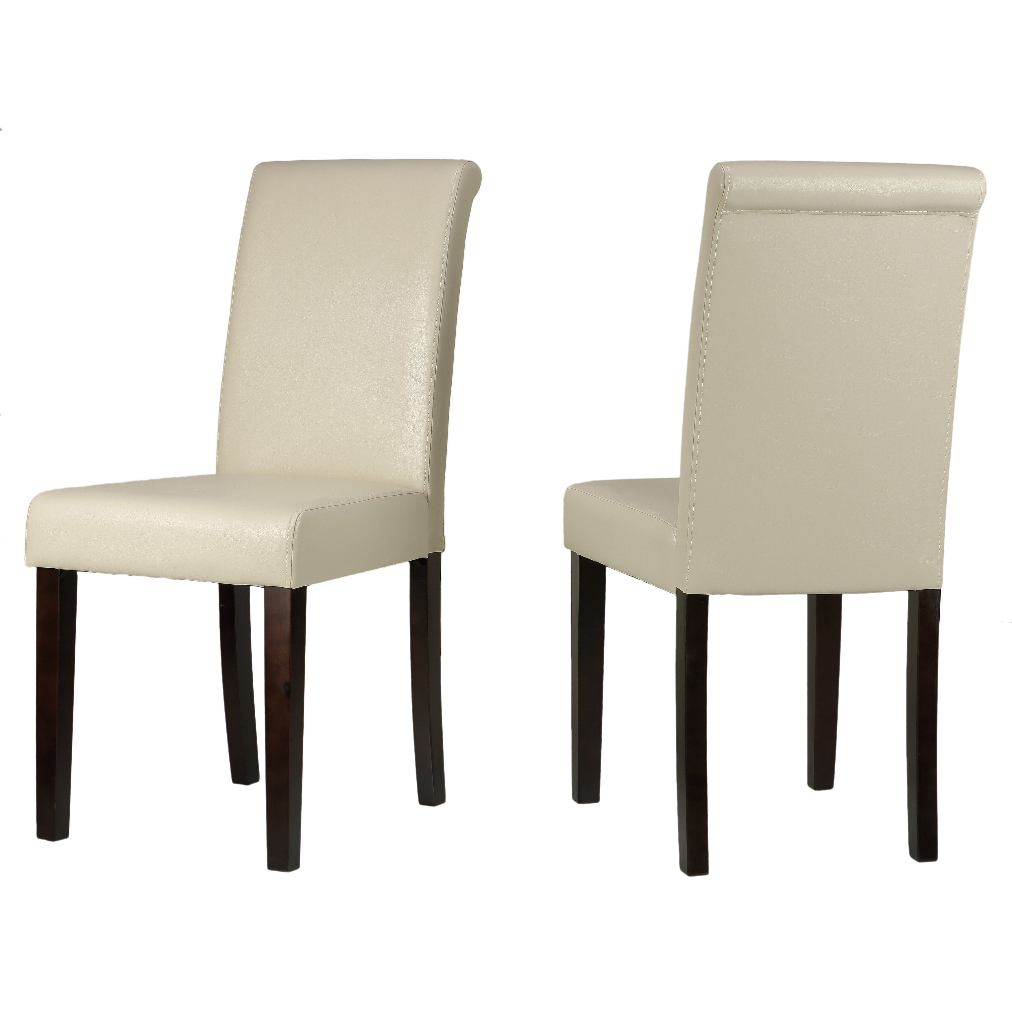 cream vinyl dining chairs