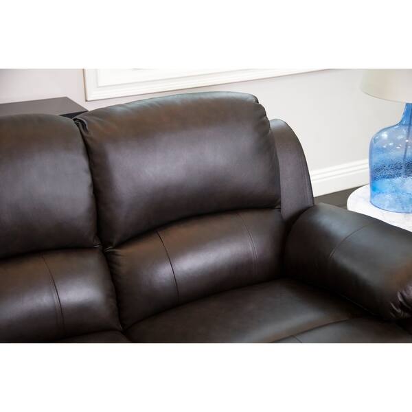 Shop Abbyson Westwood Brown Leather 3 Piece Living Room Reclining