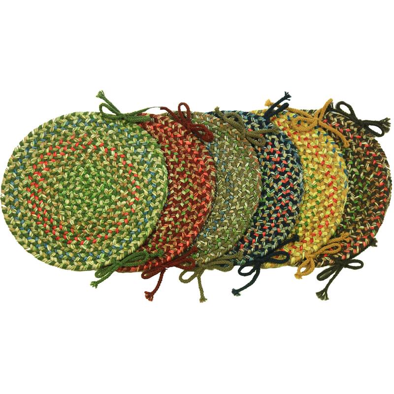 Katie Braided Chair Pads by Rhody Rug (Set of 4)