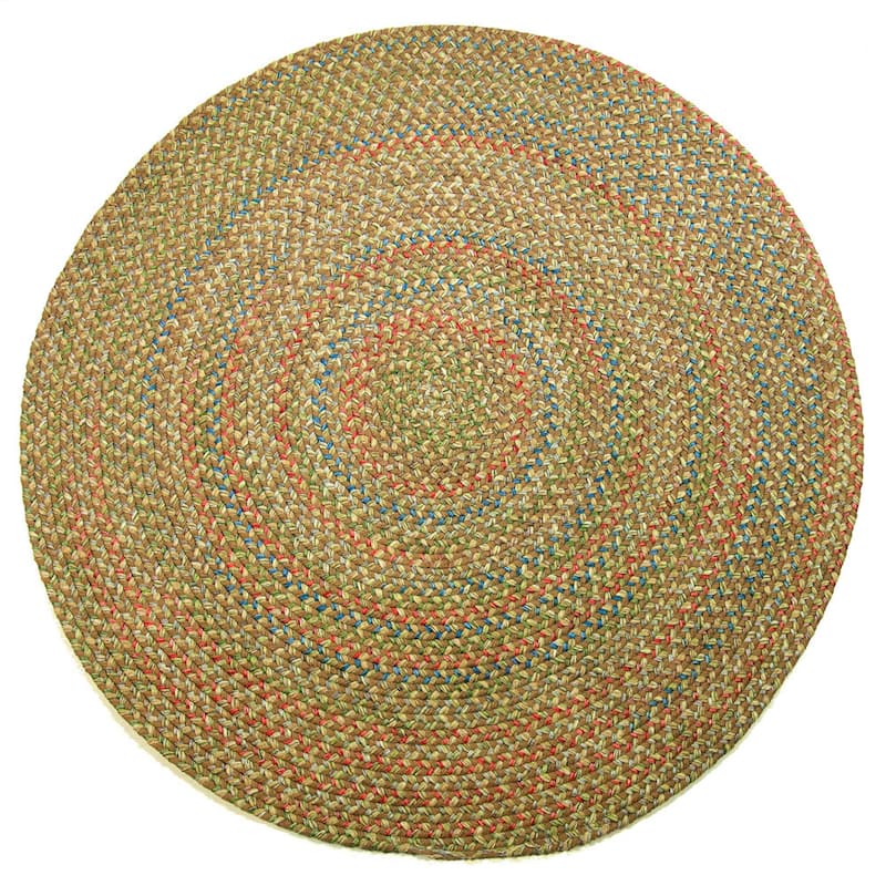 Rhody Rug Katie Indoor/ Outdoor Braided Area Rug - Camel - 4' Round