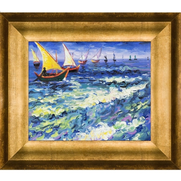 Vincent Van Gogh Seascape at Saintes Maries de la Mer Hand Painted ...