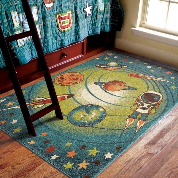 Innocence Collection Spacewalk Blue Area Rug (311 x 55)