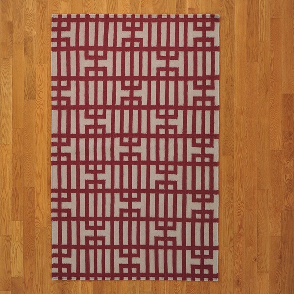 Hand woven Geometric Durie Kilim Flat Weave Oriental Wool Rug (4 x 6