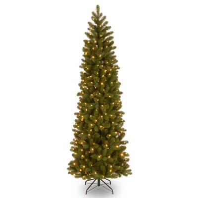 Feel-Real' Down Swept Douglas Fir Pencil Slim Hinged 7.5-foot Tree - 7.5'