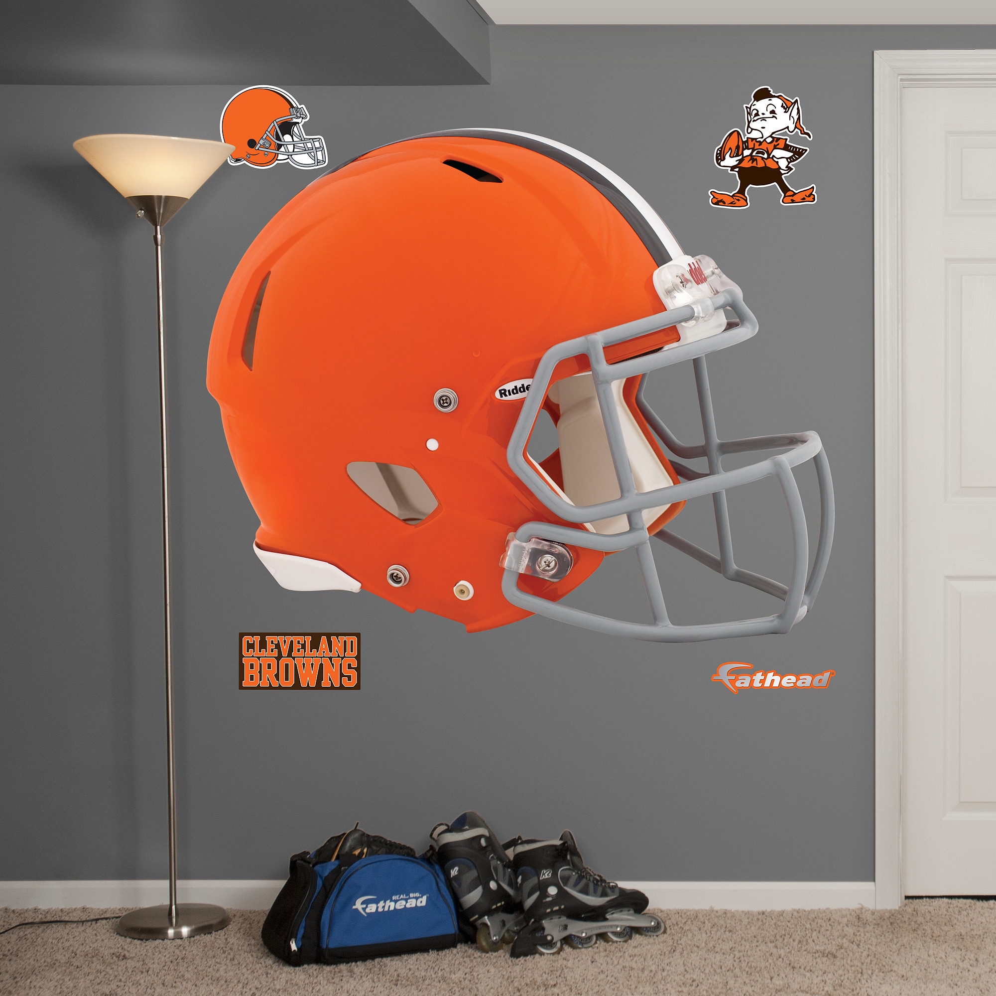 Fathead Cleveland Browns: Helmet - Large Officially Licensed NFL Removable  Wall Decal 