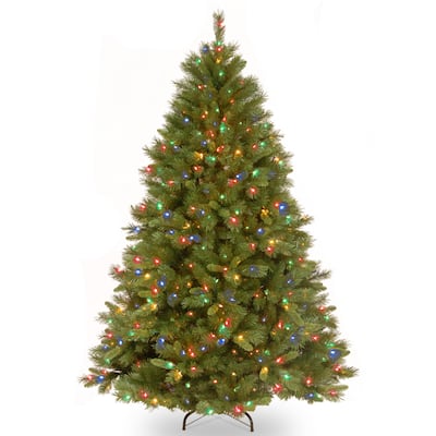 National Tree Company 7.5 ft. Winchester Pine Hinged Tree with 500 Multi Lights-UL