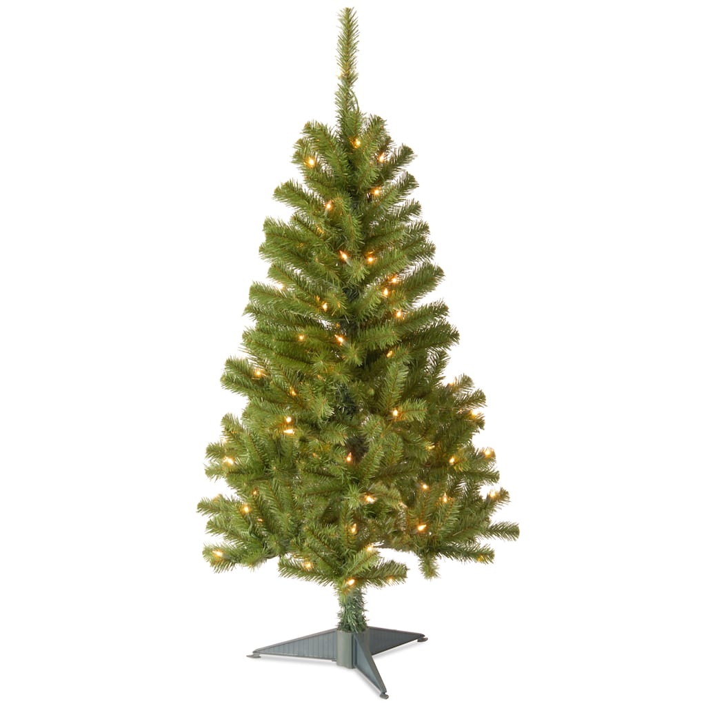 National Tree Company 4 ft. Canadian Fir Grande Wrapped Tree with 100 Clear Lights - 4 Foot