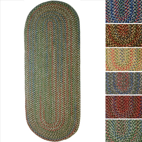 Rhody Rug Katie Indoor/ Outdoor Reversible Braided Rug (2' x 6') - 2' x 6'
